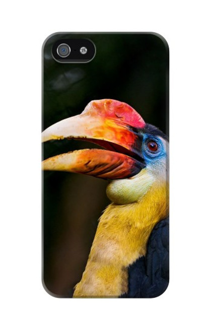 W3876 Colorful Hornbill Hard Case and Leather Flip Case For iPhone 5 5S SE