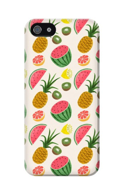 W3883 Fruit Pattern Hard Case and Leather Flip Case For iPhone 5 5S SE