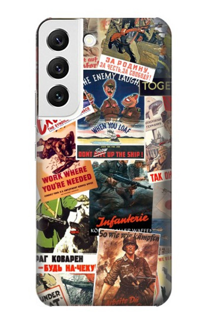 W3905 Vintage Army Poster Hard Case and Leather Flip Case For Samsung Galaxy S22