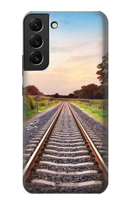 W3866 Railway Straight Train Track Hard Case and Leather Flip Case For Samsung Galaxy S22 Plus