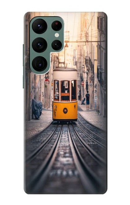 W3867 Trams in Lisbon Hard Case and Leather Flip Case For Samsung Galaxy S22 Ultra