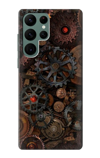 W3884 Steampunk Mechanical Gears Hard Case and Leather Flip Case For Samsung Galaxy S22 Ultra