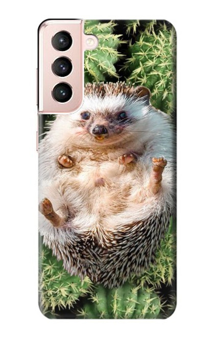 W3863 Pygmy Hedgehog Dwarf Hedgehog Paint Hard Case and Leather Flip Case For Samsung Galaxy S21 5G