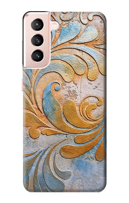 W3875 Canvas Vintage Rugs Hard Case and Leather Flip Case For Samsung Galaxy S21 5G