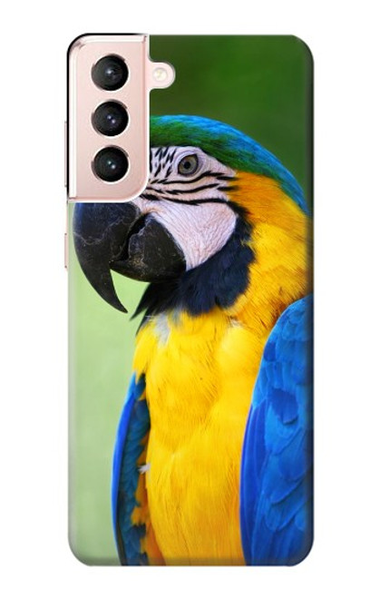 W3888 Macaw Face Bird Hard Case and Leather Flip Case For Samsung Galaxy S21 5G