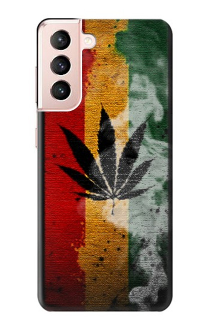 W3890 Reggae Rasta Flag Smoke Hard Case and Leather Flip Case For Samsung Galaxy S21 5G