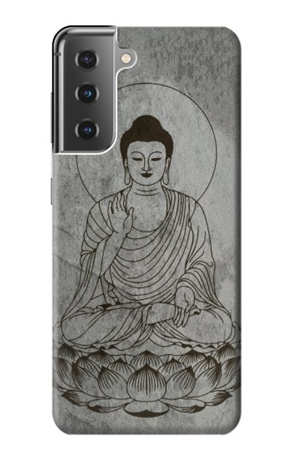 W3873 Buddha Line Art Hard Case and Leather Flip Case For Samsung Galaxy S21 Plus 5G, Galaxy S21+ 5G