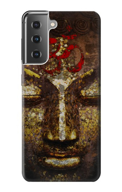 W3874 Buddha Face Ohm Symbol Hard Case and Leather Flip Case For Samsung Galaxy S21 Plus 5G, Galaxy S21+ 5G