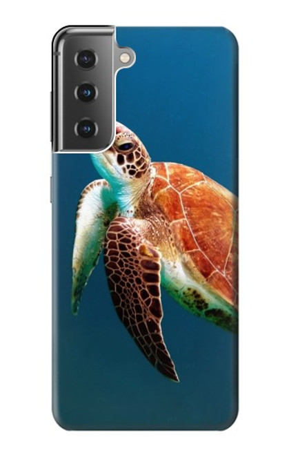 W3899 Sea Turtle Hard Case and Leather Flip Case For Samsung Galaxy S21 Plus 5G, Galaxy S21+ 5G