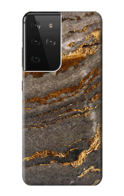 W3886 Gray Marble Rock Hard Case and Leather Flip Case For Samsung Galaxy S21 Ultra 5G