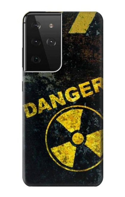 W3891 Nuclear Hazard Danger Hard Case and Leather Flip Case For Samsung Galaxy S21 Ultra 5G