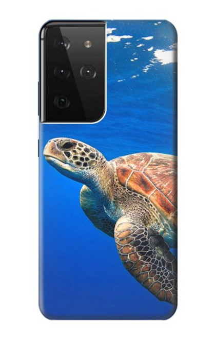 W3898 Sea Turtle Hard Case and Leather Flip Case For Samsung Galaxy S21 Ultra 5G