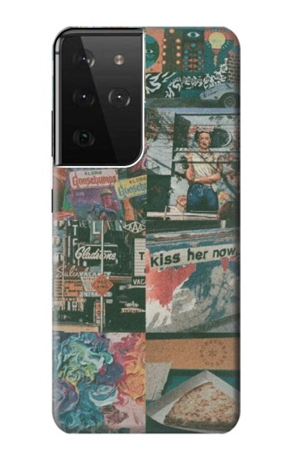 W3909 Vintage Poster Hard Case and Leather Flip Case For Samsung Galaxy S21 Ultra 5G