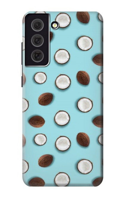 W3860 Coconut Dot Pattern Hard Case and Leather Flip Case For Samsung Galaxy S21 FE 5G