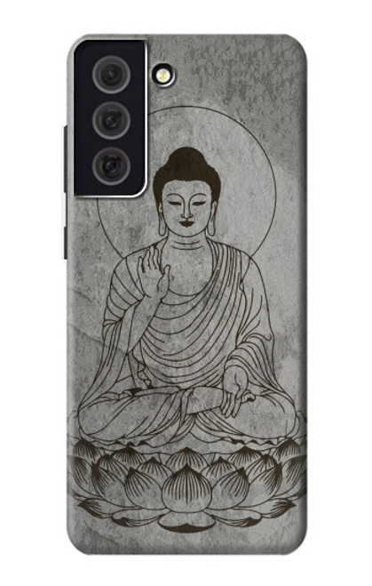 W3873 Buddha Line Art Hard Case and Leather Flip Case For Samsung Galaxy S21 FE 5G