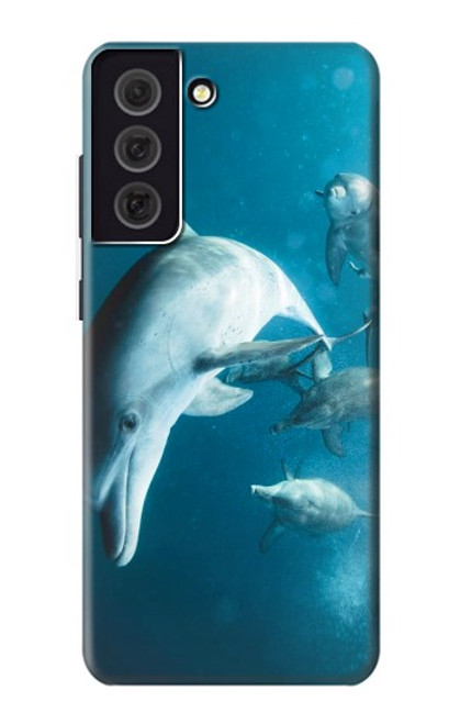 W3878 Dolphin Hard Case and Leather Flip Case For Samsung Galaxy S21 FE 5G