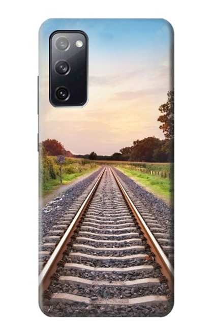 W3866 Railway Straight Train Track Hard Case and Leather Flip Case For Samsung Galaxy S20 FE