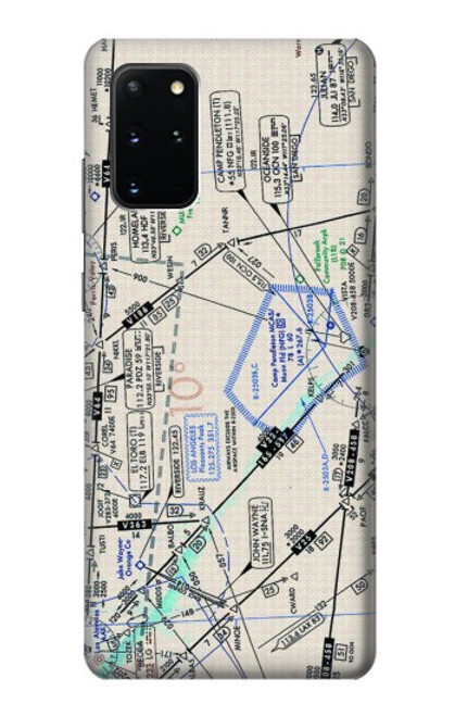 W3882 Flying Enroute Chart Hard Case and Leather Flip Case For Samsung Galaxy S20 Plus, Galaxy S20+