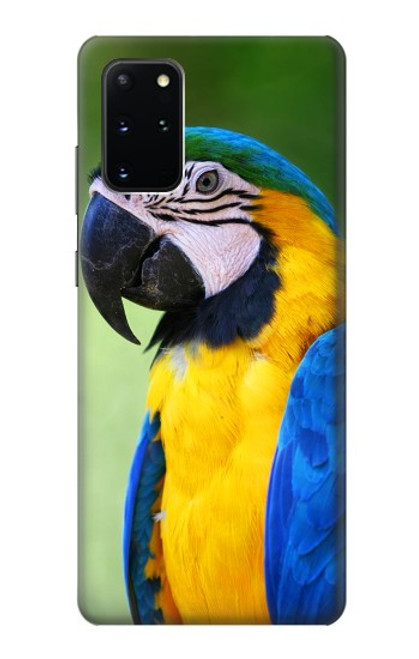 W3888 Macaw Face Bird Hard Case and Leather Flip Case For Samsung Galaxy S20 Plus, Galaxy S20+