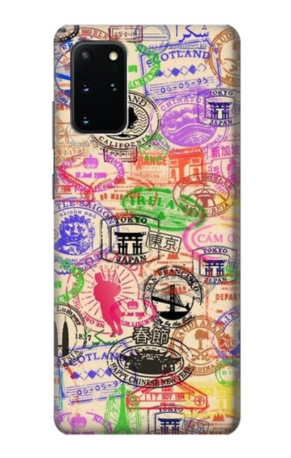 W3904 Travel Stamps Hard Case and Leather Flip Case For Samsung Galaxy S20 Plus, Galaxy S20+