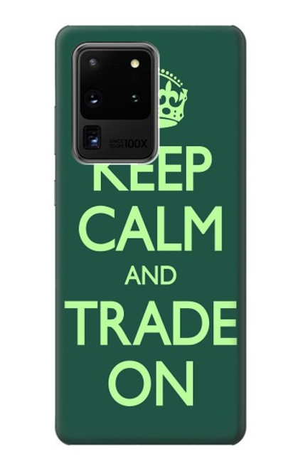 W3862 Keep Calm and Trade On Hard Case and Leather Flip Case For Samsung Galaxy S20 Ultra