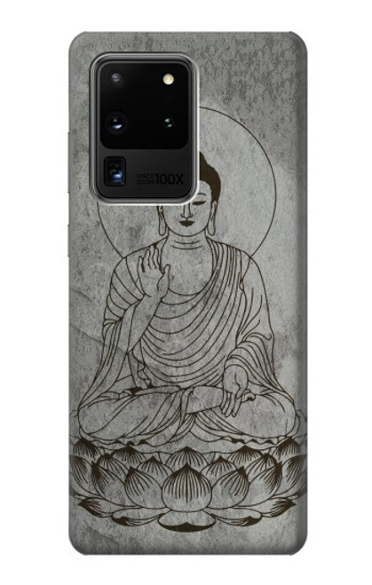 W3873 Buddha Line Art Hard Case and Leather Flip Case For Samsung Galaxy S20 Ultra