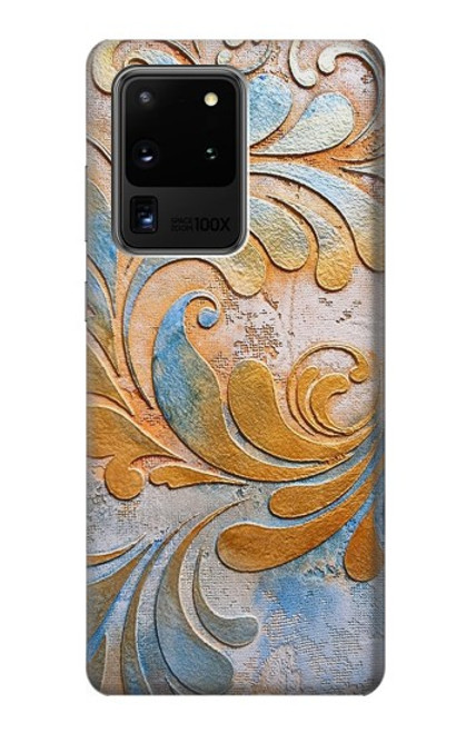 W3875 Canvas Vintage Rugs Hard Case and Leather Flip Case For Samsung Galaxy S20 Ultra