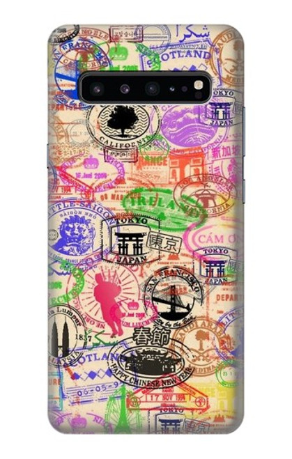 W3904 Travel Stamps Hard Case and Leather Flip Case For Samsung Galaxy S10 5G