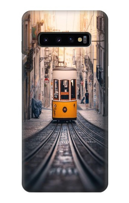 W3867 Trams in Lisbon Hard Case and Leather Flip Case For Samsung Galaxy S10 Plus