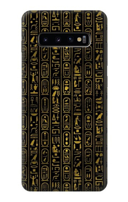 W3869 Ancient Egyptian Hieroglyphic Hard Case and Leather Flip Case For Samsung Galaxy S10 Plus