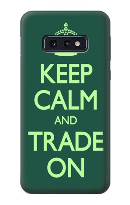 W3862 Keep Calm and Trade On Hard Case and Leather Flip Case For Samsung Galaxy S10e