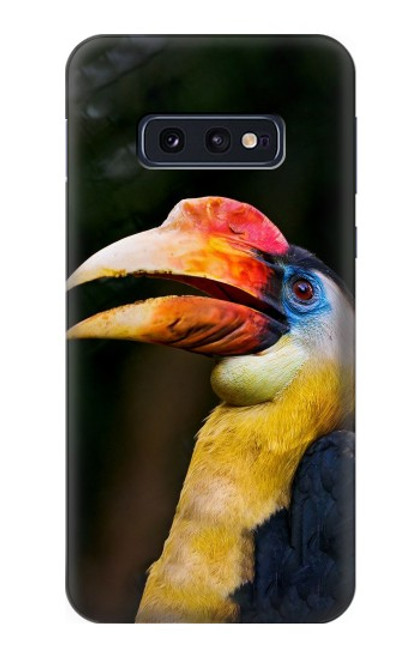 W3876 Colorful Hornbill Hard Case and Leather Flip Case For Samsung Galaxy S10e