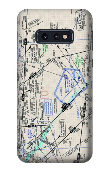 W3882 Flying Enroute Chart Hard Case and Leather Flip Case For Samsung Galaxy S10e