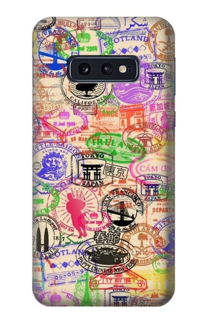 W3904 Travel Stamps Hard Case and Leather Flip Case For Samsung Galaxy S10e