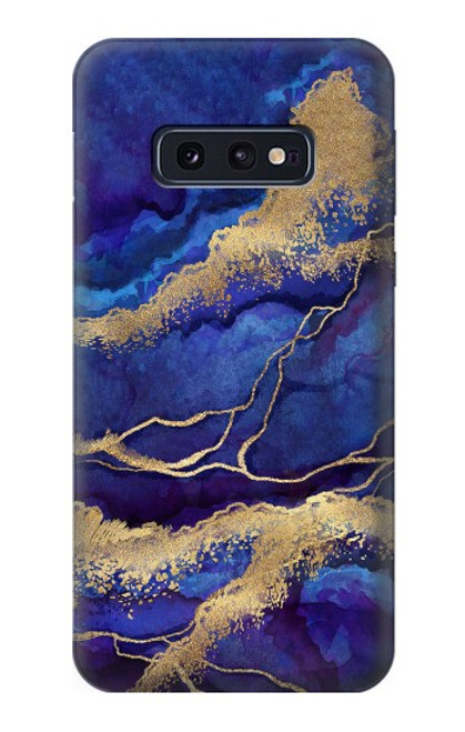 W3906 Navy Blue Purple Marble Hard Case and Leather Flip Case For Samsung Galaxy S10e