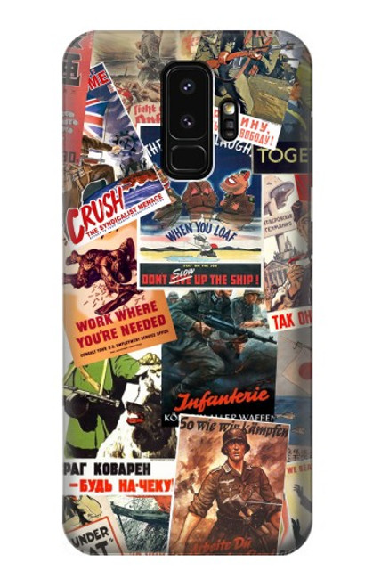 W3905 Vintage Army Poster Hard Case and Leather Flip Case For Samsung Galaxy S9 Plus