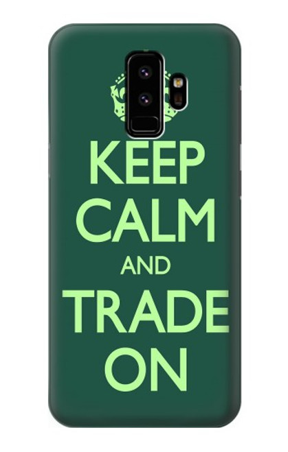 W3862 Keep Calm and Trade On Hard Case and Leather Flip Case For Samsung Galaxy S9