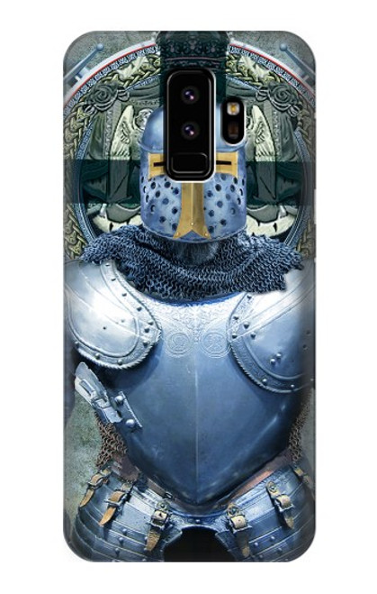 W3864 Medieval Templar Heavy Armor Knight Hard Case and Leather Flip Case For Samsung Galaxy S9