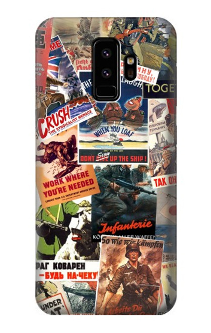 W3905 Vintage Army Poster Hard Case and Leather Flip Case For Samsung Galaxy S9
