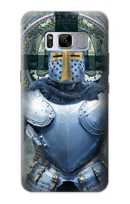 W3864 Medieval Templar Heavy Armor Knight Hard Case and Leather Flip Case For Samsung Galaxy S8 Plus