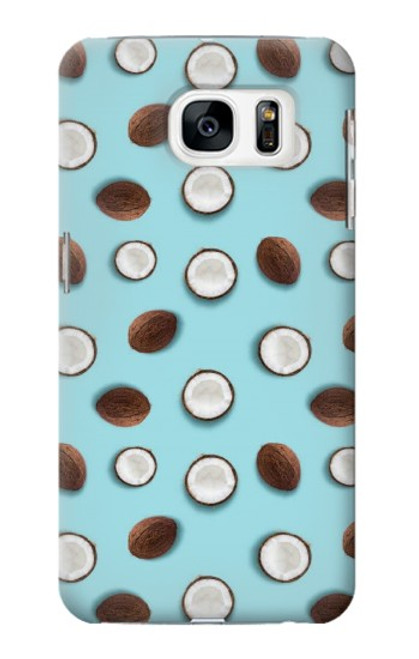 W3860 Coconut Dot Pattern Hard Case and Leather Flip Case For Samsung Galaxy S7