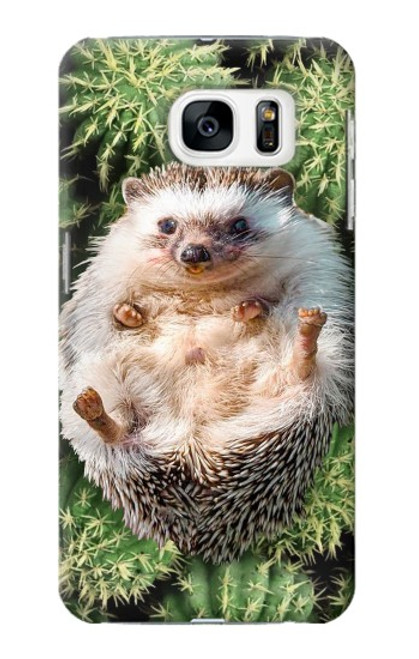 W3863 Pygmy Hedgehog Dwarf Hedgehog Paint Hard Case and Leather Flip Case For Samsung Galaxy S7