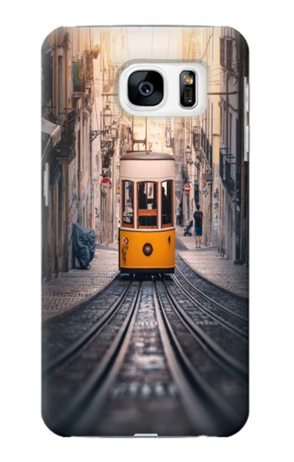 W3867 Trams in Lisbon Hard Case and Leather Flip Case For Samsung Galaxy S7