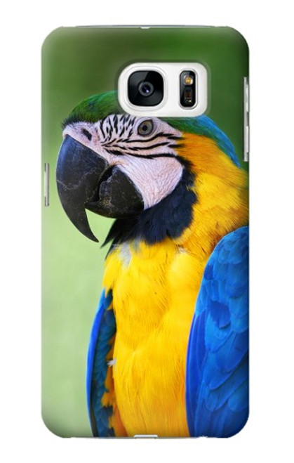 W3888 Macaw Face Bird Hard Case and Leather Flip Case For Samsung Galaxy S7