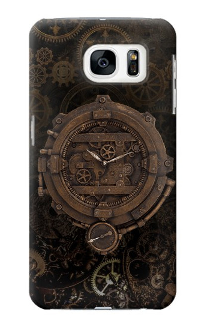 W3902 Steampunk Clock Gear Hard Case and Leather Flip Case For Samsung Galaxy S7