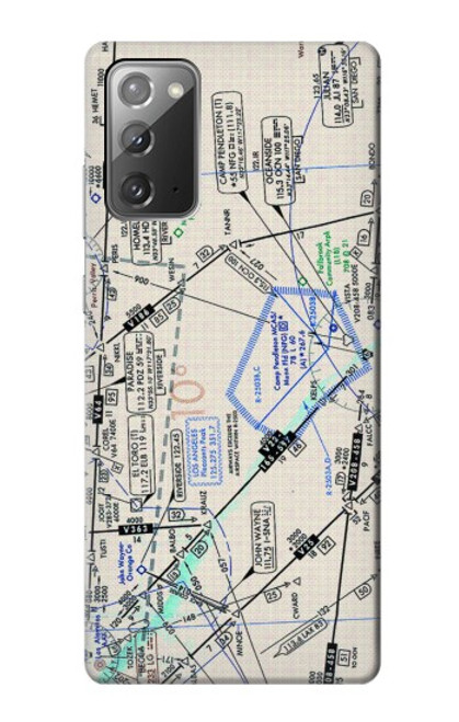 W3882 Flying Enroute Chart Hard Case and Leather Flip Case For Samsung Galaxy Note 20