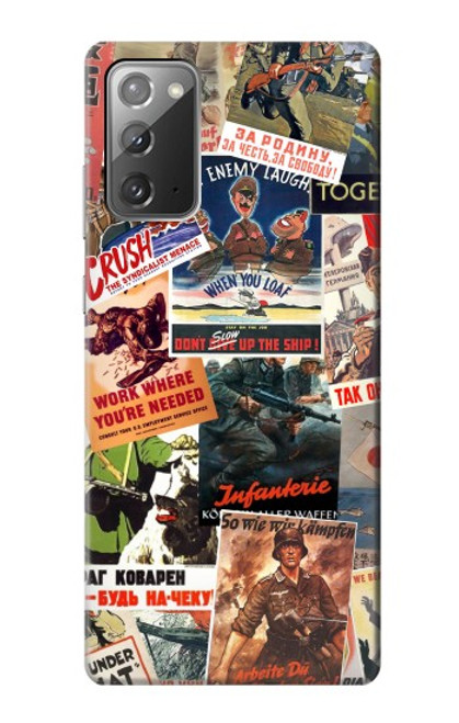 W3905 Vintage Army Poster Hard Case and Leather Flip Case For Samsung Galaxy Note 20