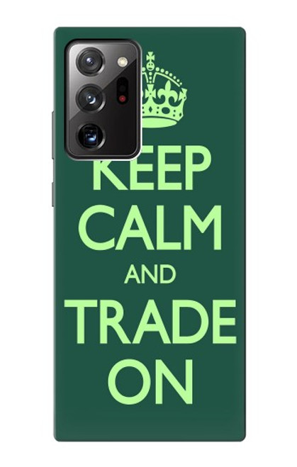 W3862 Keep Calm and Trade On Hard Case and Leather Flip Case For Samsung Galaxy Note 20 Ultra, Ultra 5G