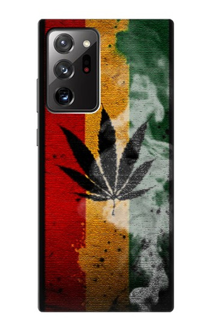 W3890 Reggae Rasta Flag Smoke Hard Case and Leather Flip Case For Samsung Galaxy Note 20 Ultra, Ultra 5G