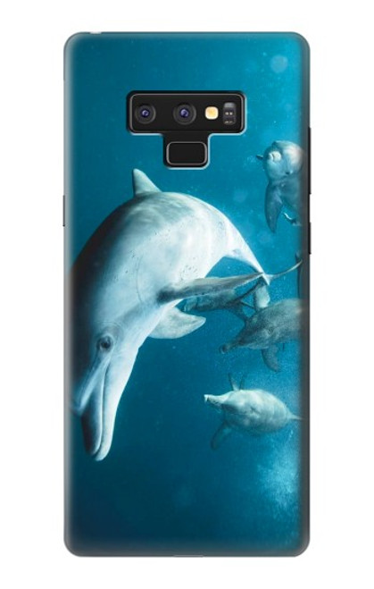 W3878 Dolphin Hard Case and Leather Flip Case For Note 9 Samsung Galaxy Note9